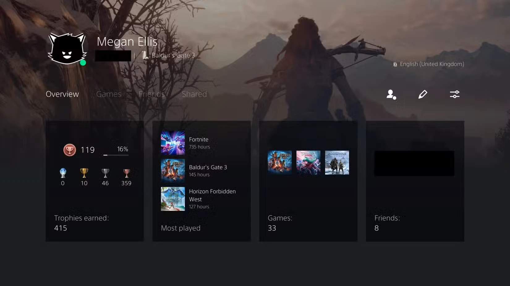 پس زمینه در پروفایل ps5
