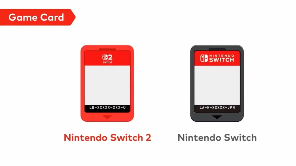 کارتریجهای بازی Switch 1 و Switch 2.
