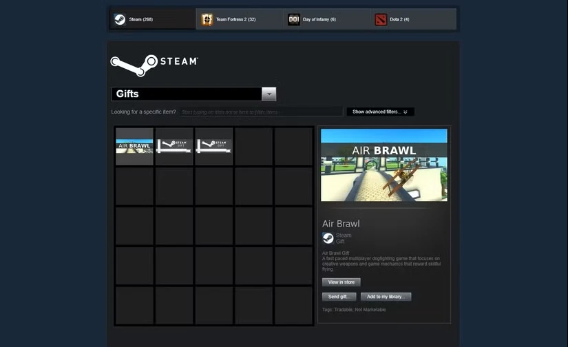 بازی های تکراری در شبکه Inventory Steam