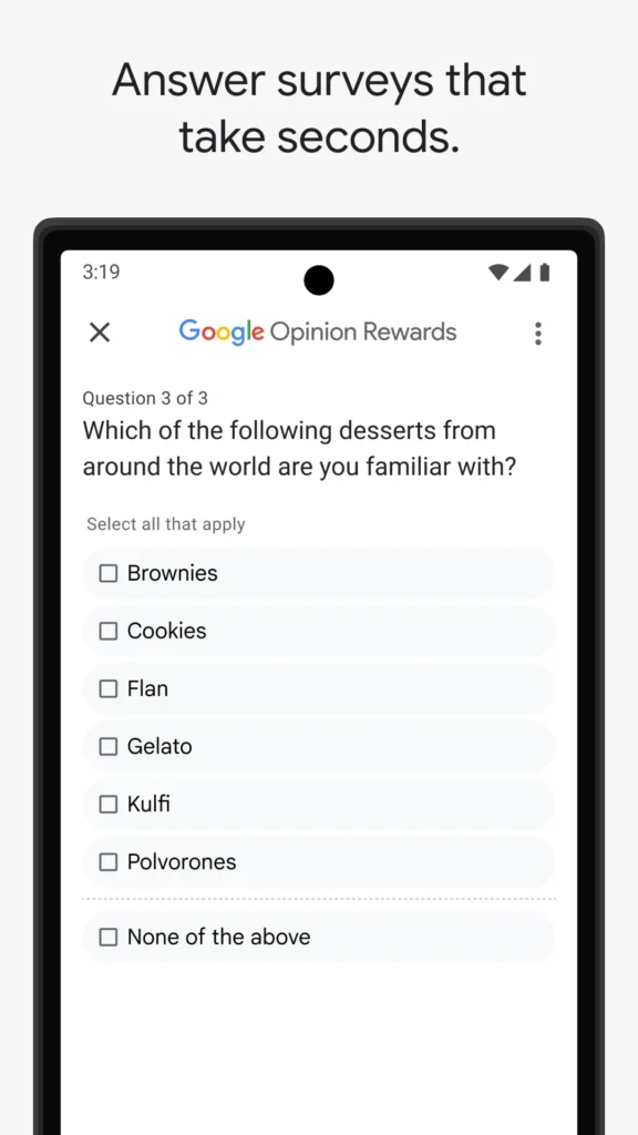 نرمافزار Google Opinion Rewards