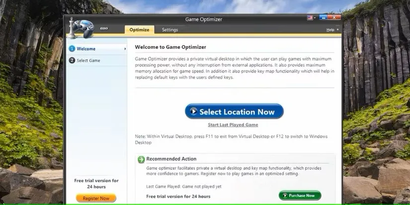 پنجره های Game Optimizer در برنامه Advanced System Optimizer در ویندوز