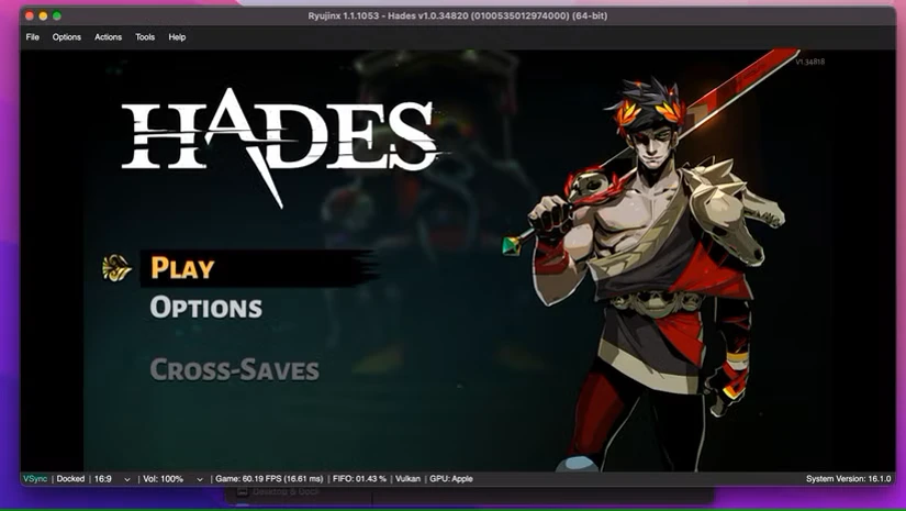 اجرای Hades روی Ryujinx