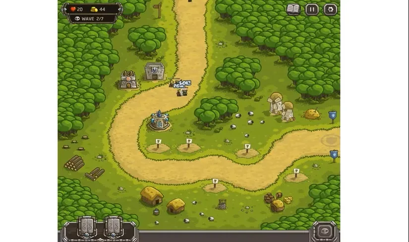 بازیکنان Kingdom Rush در حال حمله به دشمن