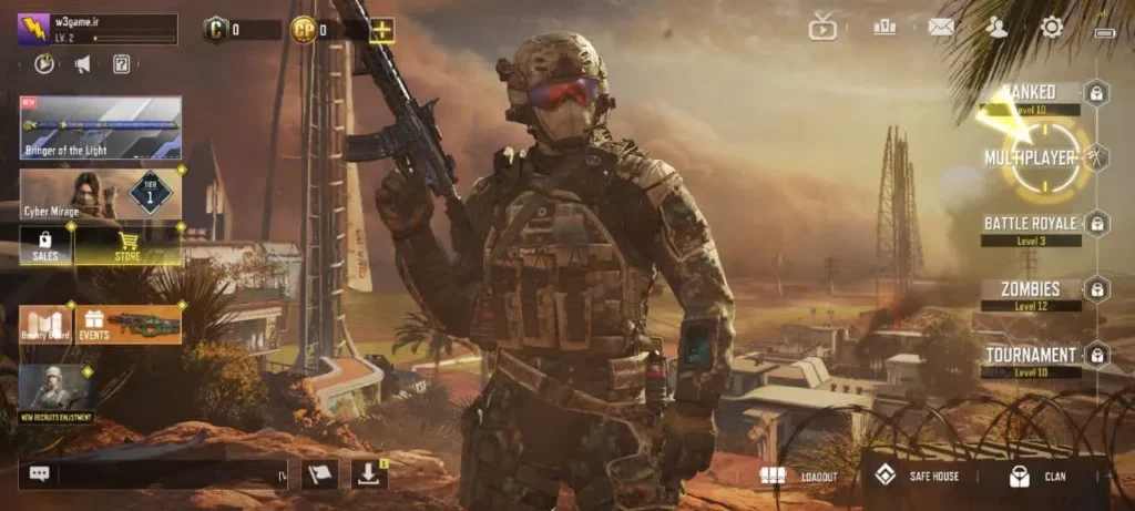 حالت آنلاین بازی call of duty mobile
