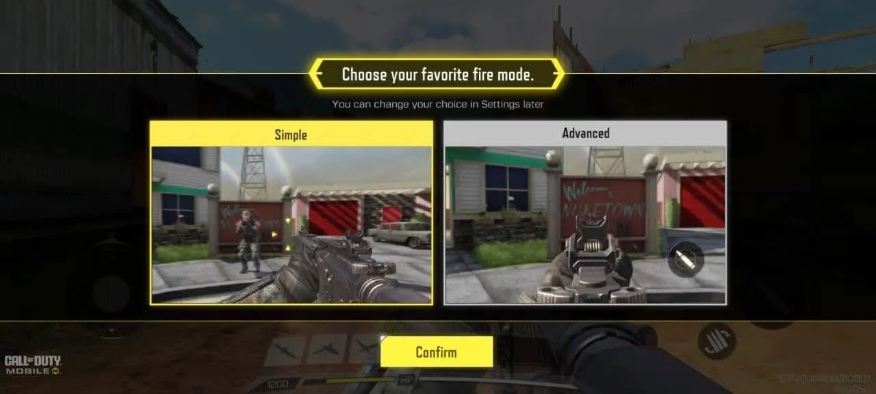 حالت تیراندازی در بازی call of duty mobile