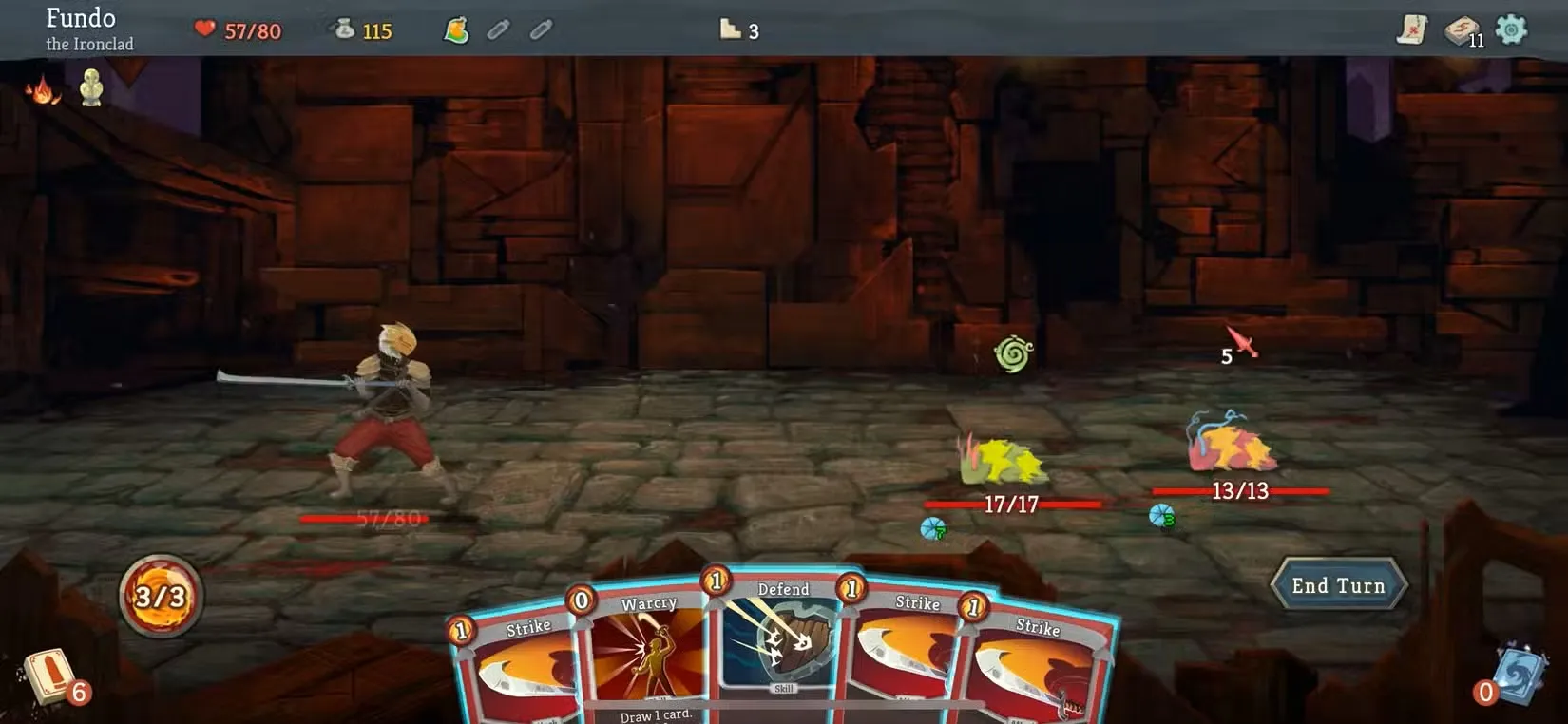 Slay the Spire در آیفون.