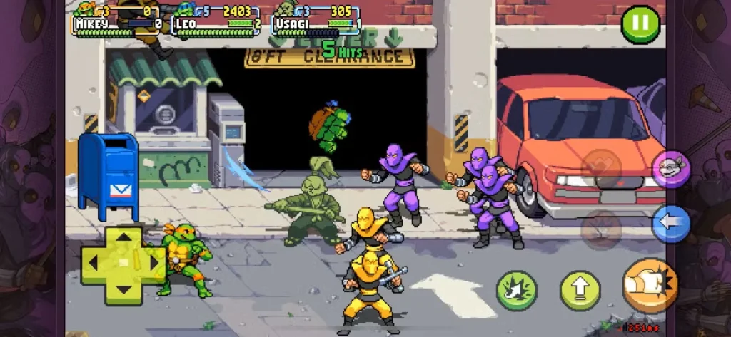 تصویری از TMNT Shredder's Revenge در آیفون.
