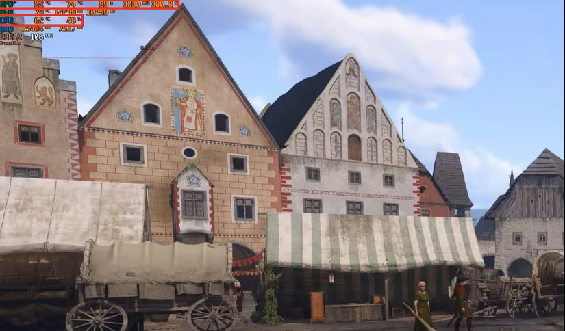 تصویری از آمار عملکرد درون بازی در Kingdom Come Deliverance II.