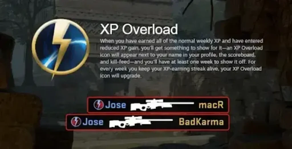 xp overload در بازی cs2