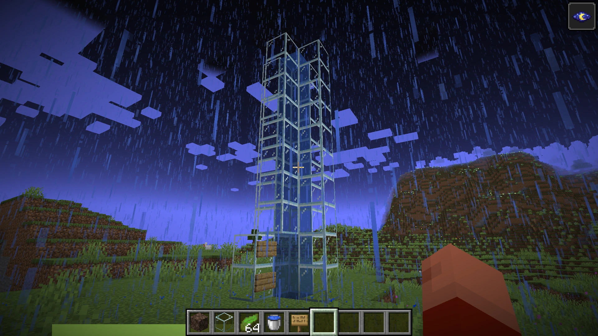 Minecraft ساخت آسانسور آبی