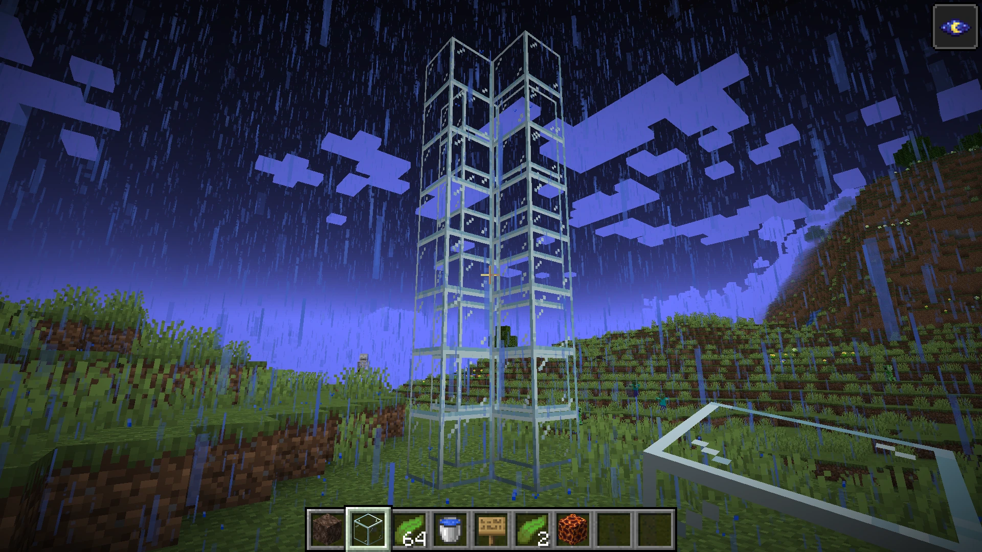 Minecraft ساخت آسانسور آبی