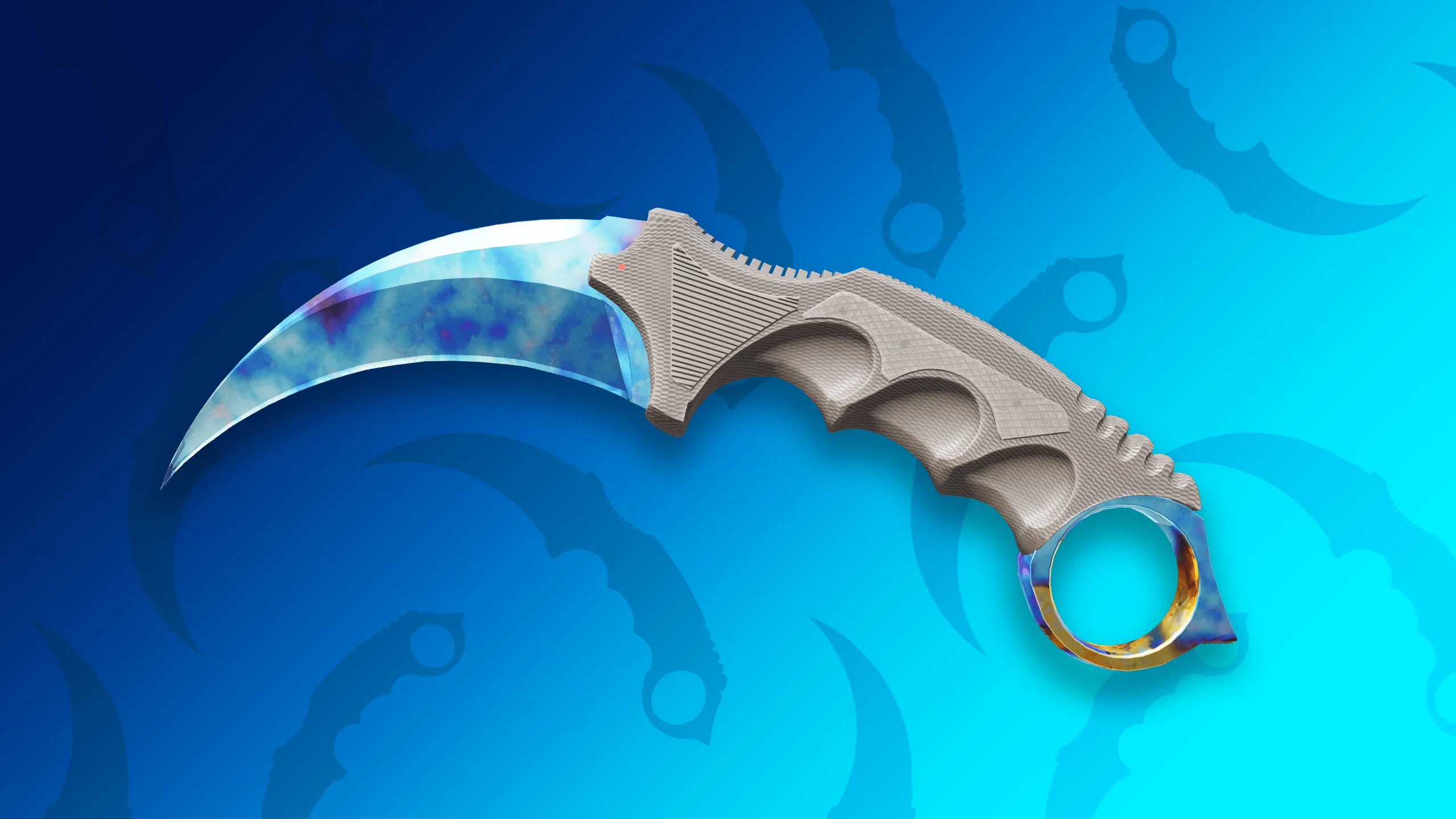 اسکین Karambit Case Hardened (Blue Gem)