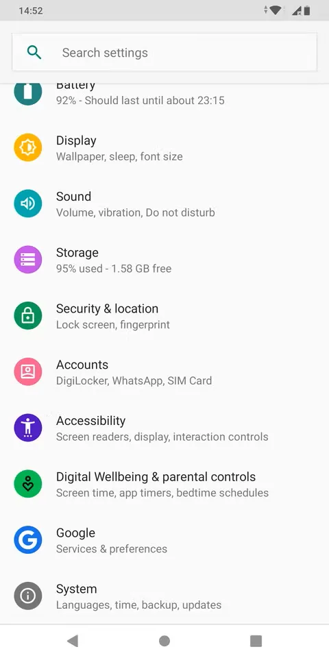 تنظیم تایمر برنامه ۱