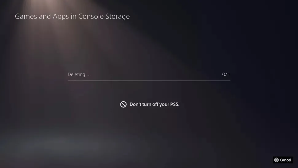 حذف بازی از ps5