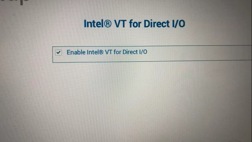 غیرفعال کردن Intel VT برای Direct IO در تنظیمات BIOS یک دستگاه Dell