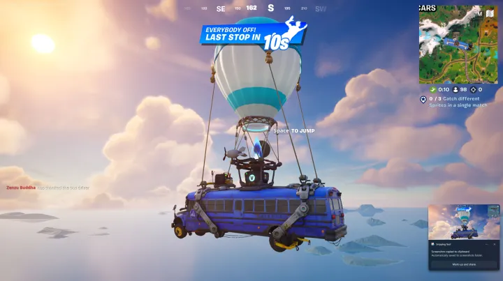 فورتنایت در تنظیمات پیشنهادی