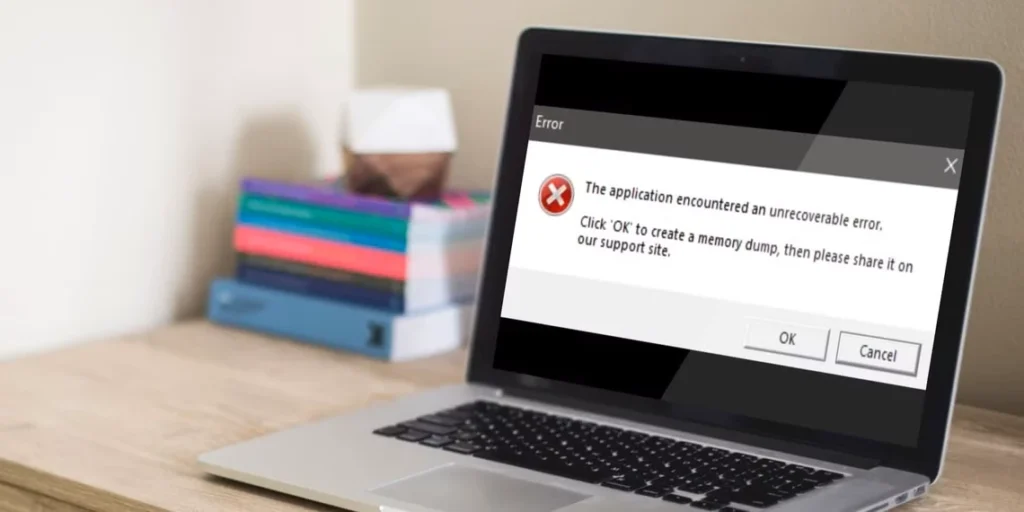 خطای The Application Encountered an Unrecoverable Error