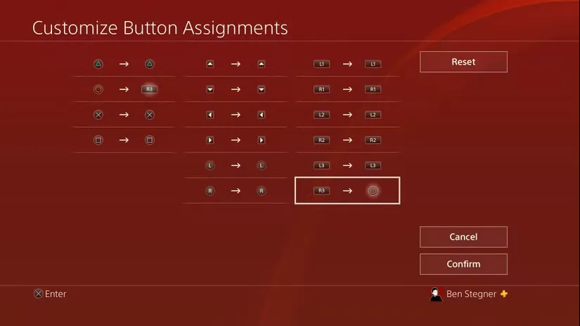 تغییر مکان دکمههای PS4