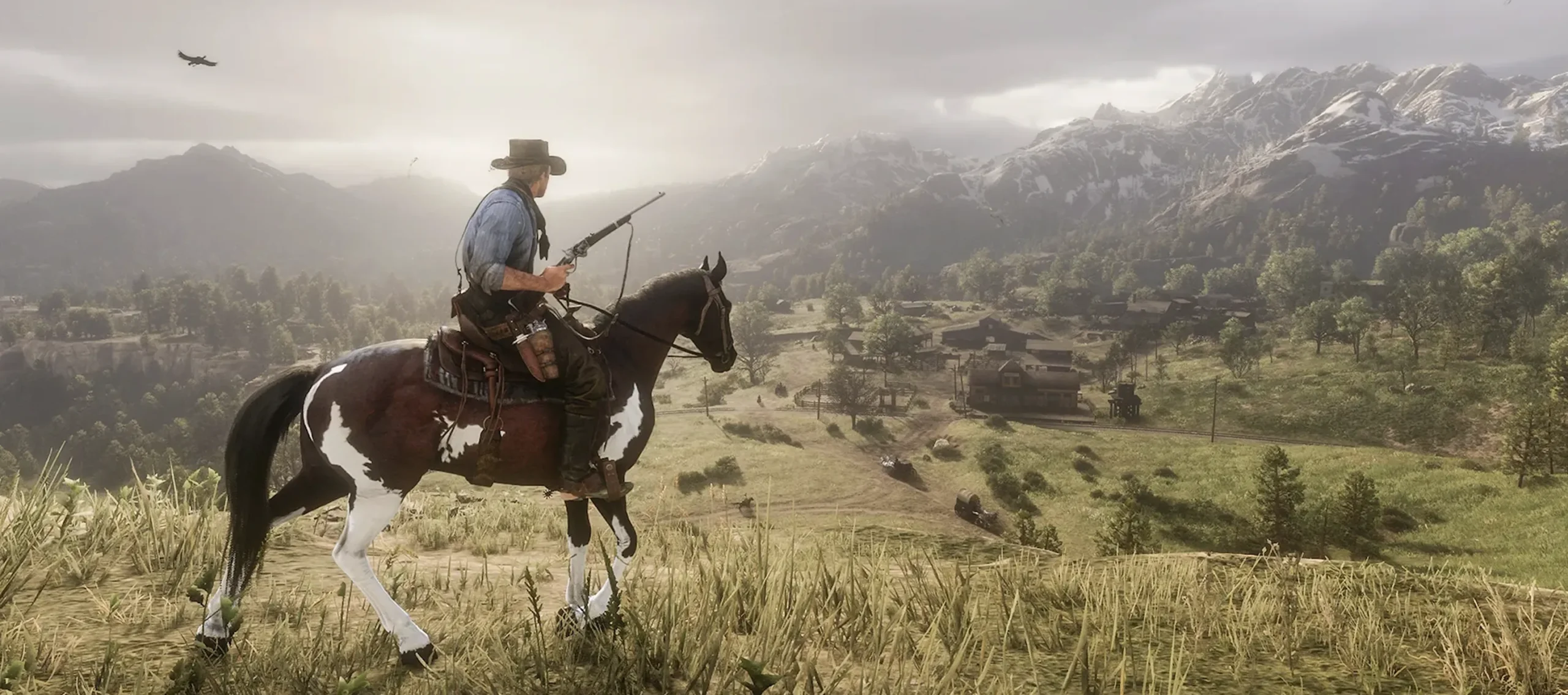 ارتور سوار بر اسب در بازی شخصیت های بازی بازی Red Dead Redemption 2