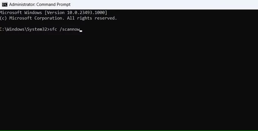 اسکن Sfc در Command Prompt