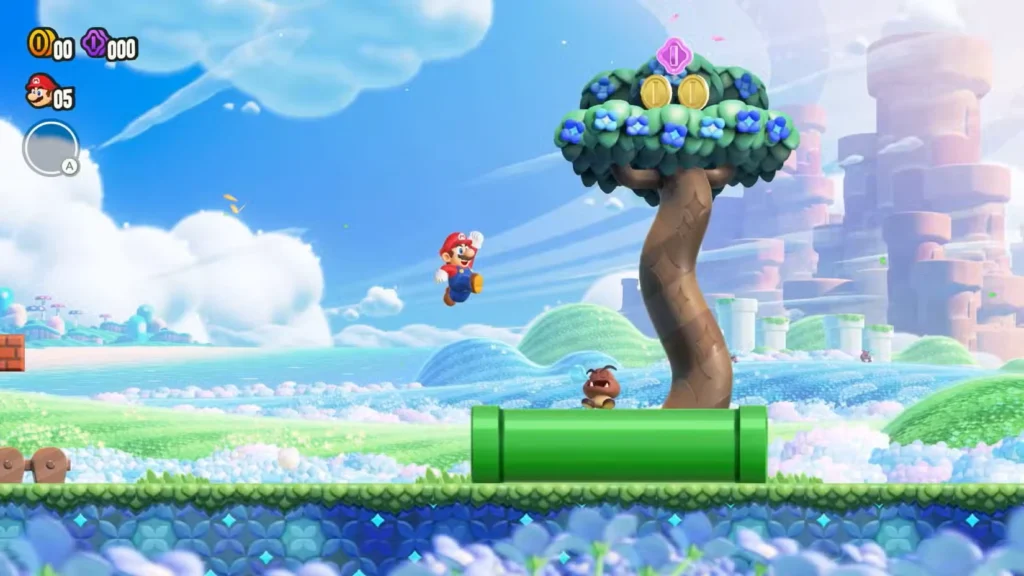 تصویری از گیمپلی Super Mario Bros. Wonder.