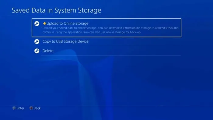 اپلود بازی در فضای ابری در ps4