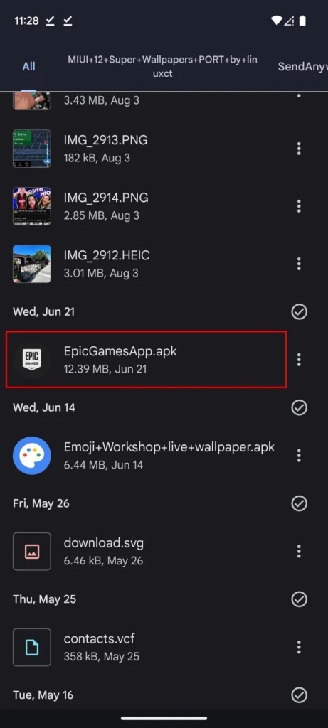 نصب بازی یا فایل apk