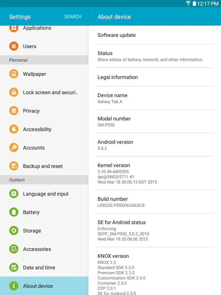 Device Information در اندروید
