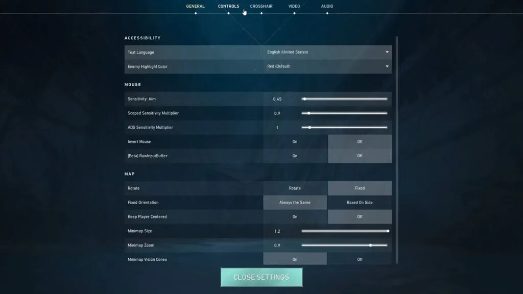 Valorant_GeneralSettings