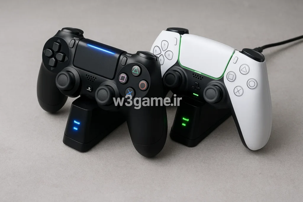 دسته ps4 در کنار دسته ps5