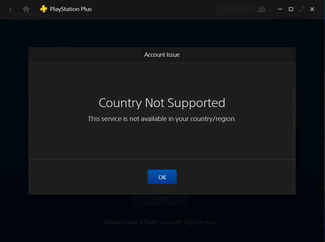 خطای This app is not available in your region