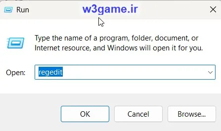 ورود به تنیمات ریجستری با دستور regedit
