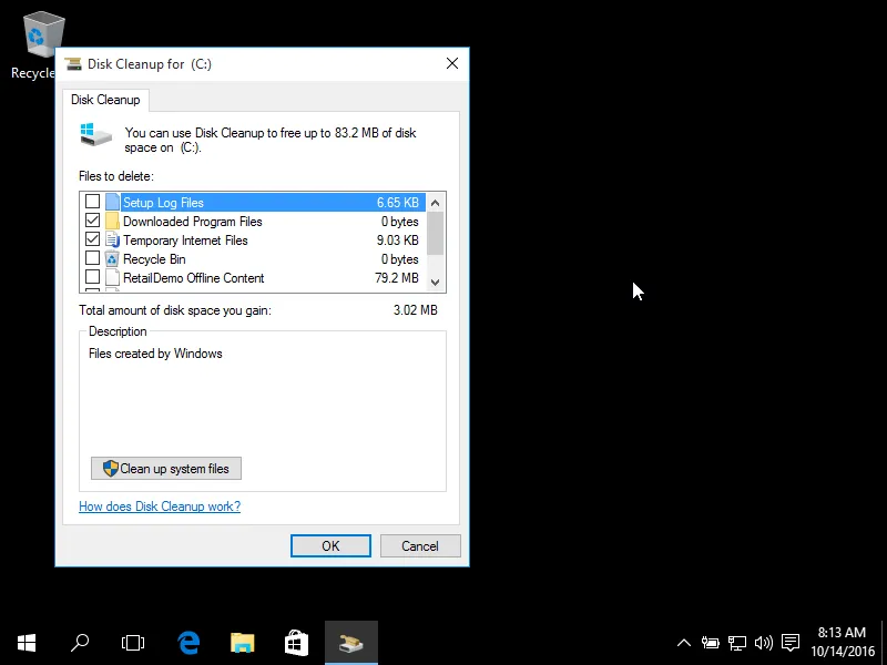 استفاده از ابزار Disk Cleanup