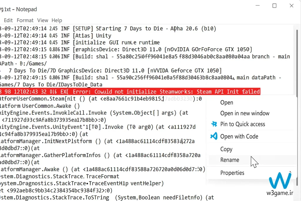 VTUرفع خطای بازی 7DAY TO DIE