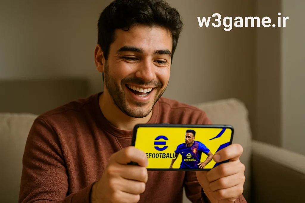 شخصی درحال eFootball