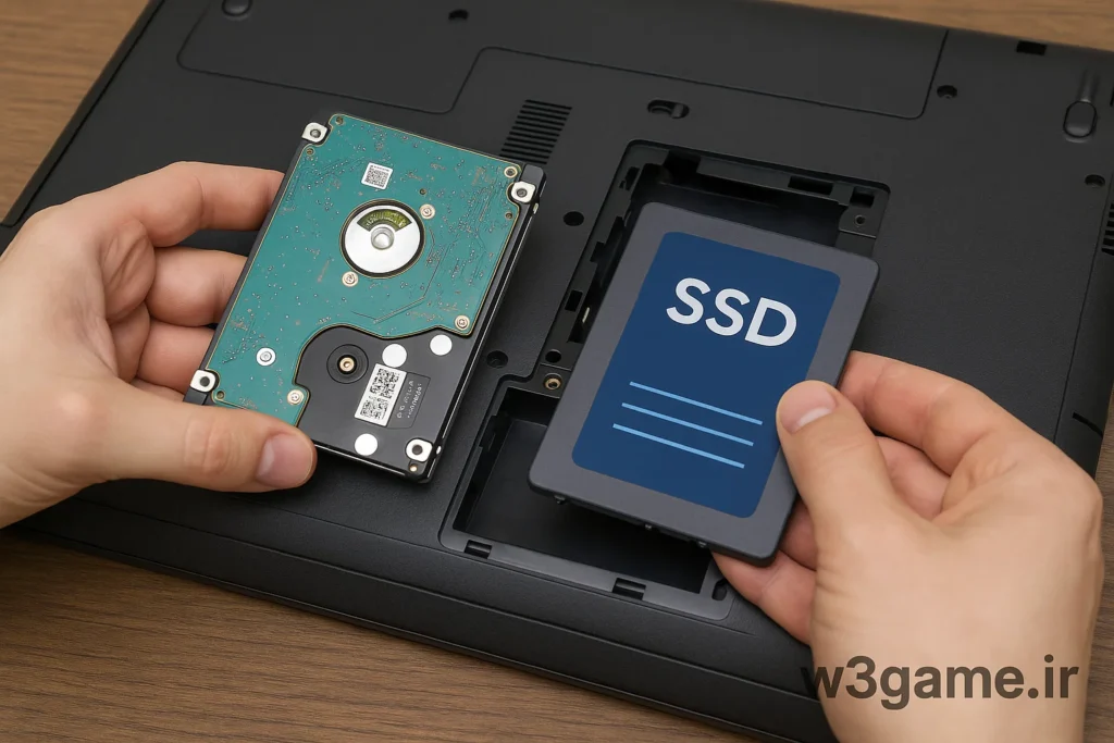 ارتقای هارد دیسک به SSD در لپ تاپ