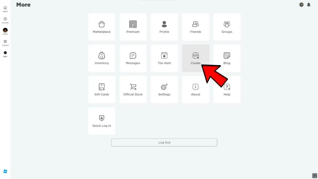Roblox_HowToMakeGamepass_Step2_GoToCreate-