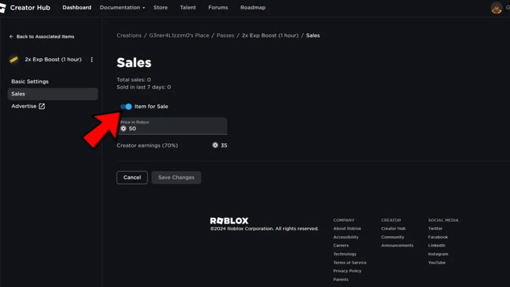 Roblox_HowToMakeGamepass_Step7_SetYourGamepass-