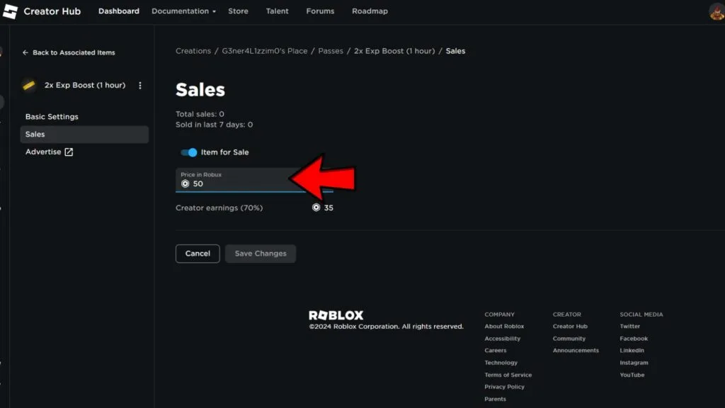 Roblox_HowToMakeGamepass_Step8_SetPrice-