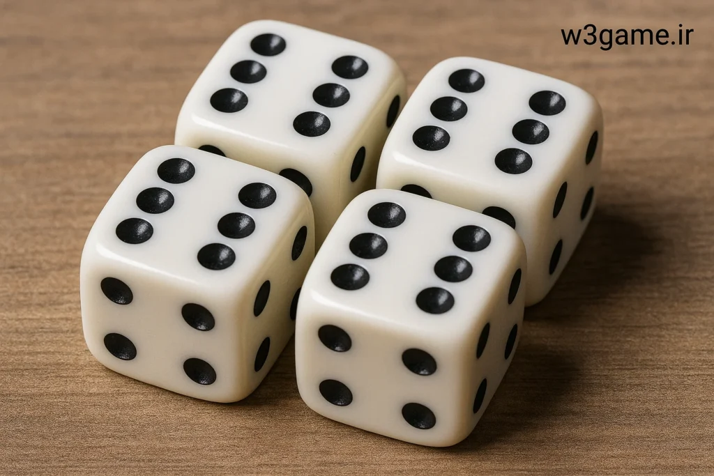چهار تاس با شش