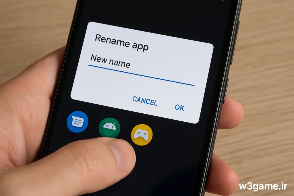 تغییر نام برنامه در اندروید