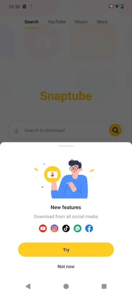 Snaptube – همهفنحریف در دانلود ویدئو 🎉