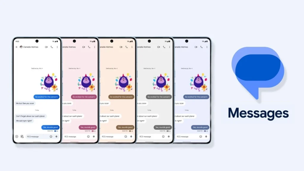تغییر رنگ پیامک در Google Messages