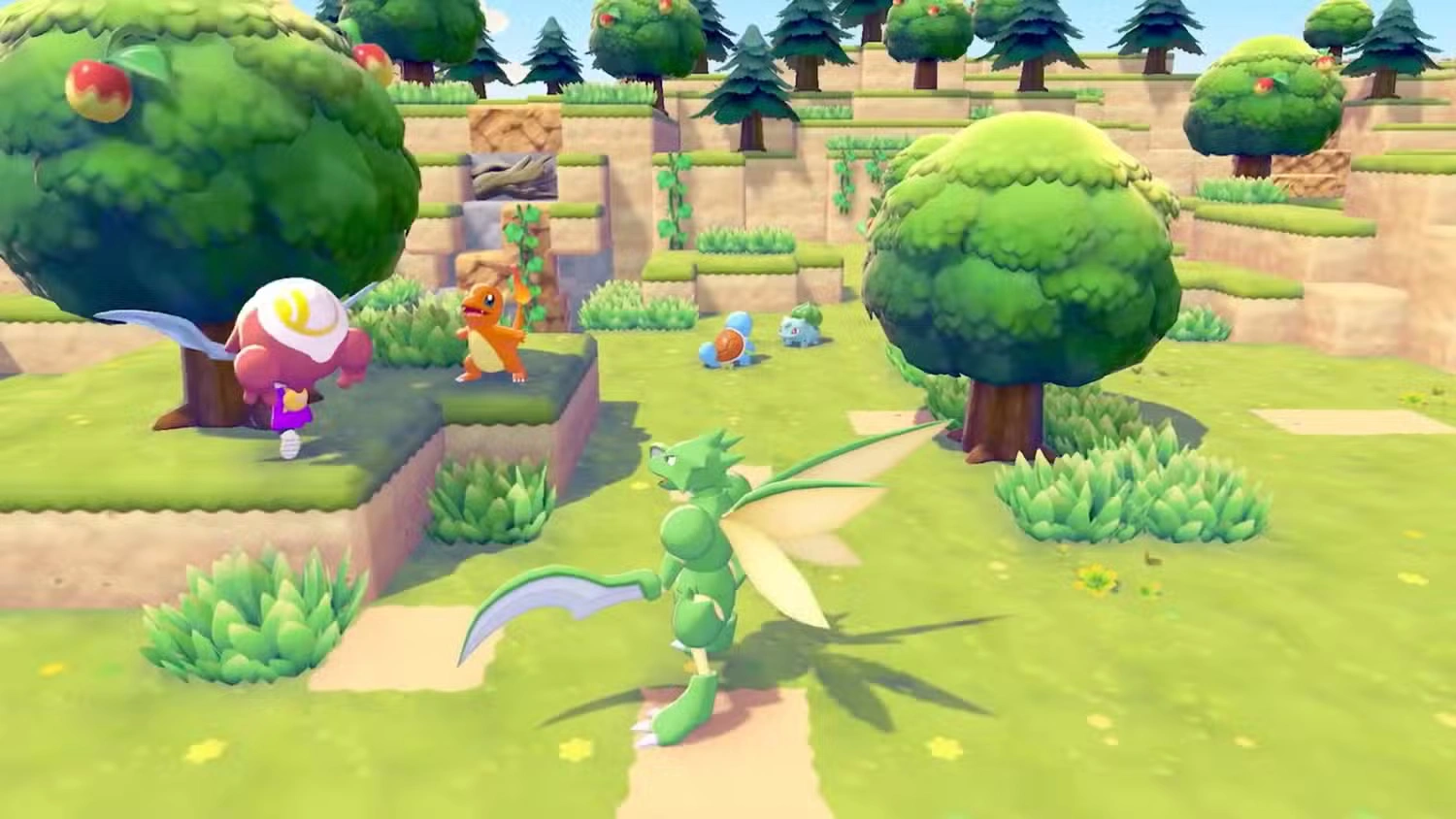 ditto-cutting-trees-in-pokemon-pokopia
