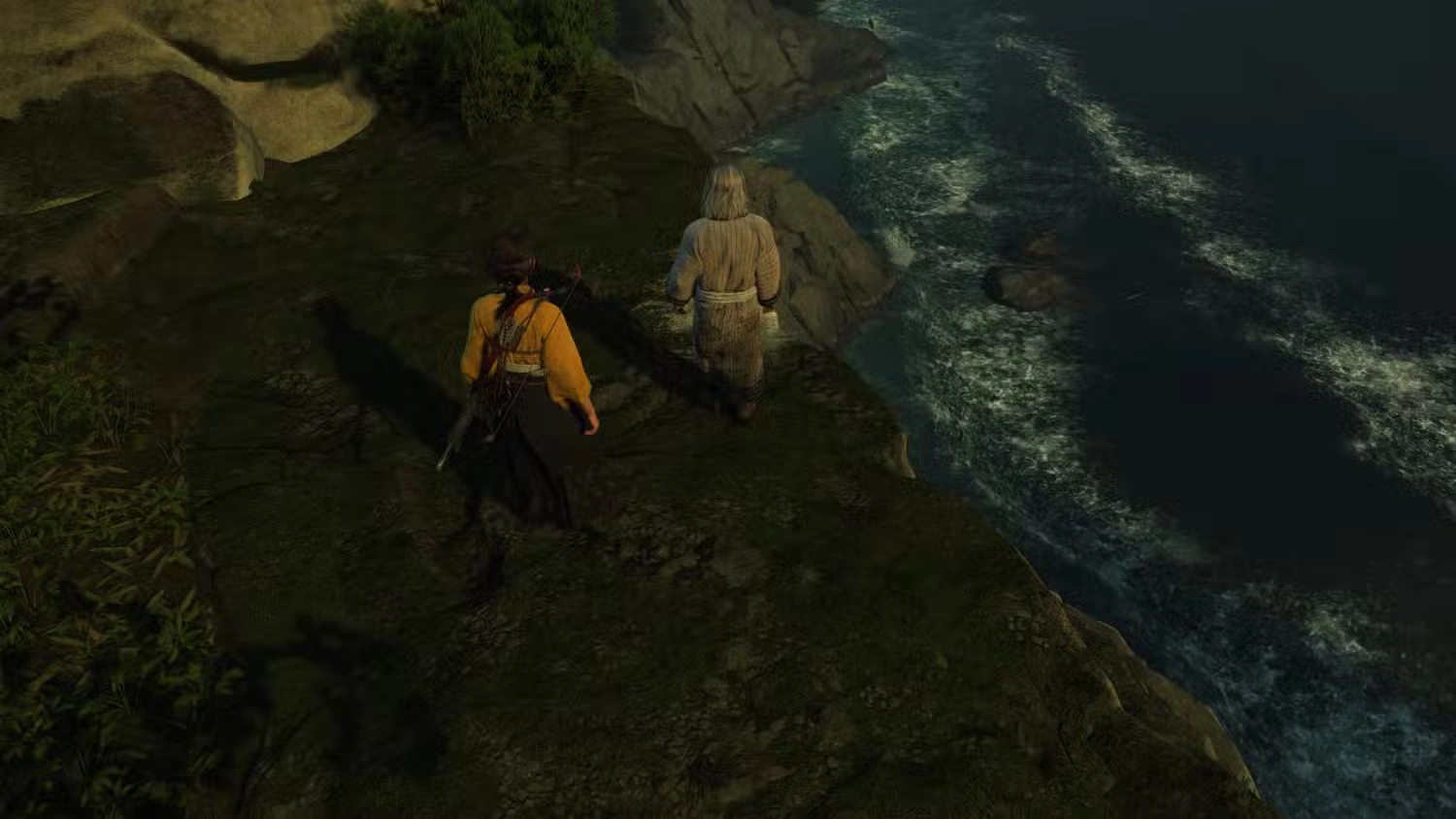 traveling-alongside-a-cliff-in-ghost-of-yotei