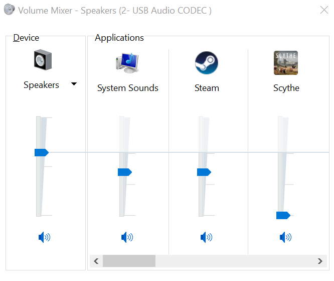 Volume Mixer ویندوز
