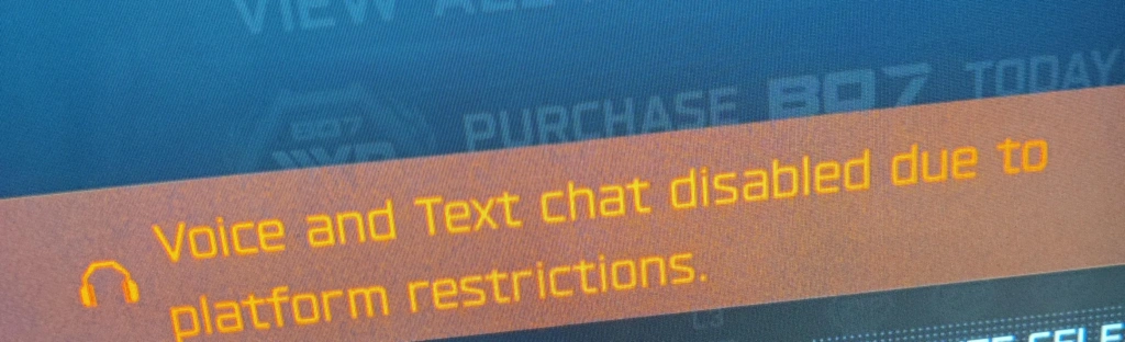 خطای Voice and Text chat disabled due to platform restrictions