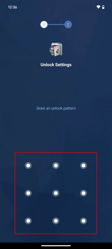 مرحله اول کار با App Lock