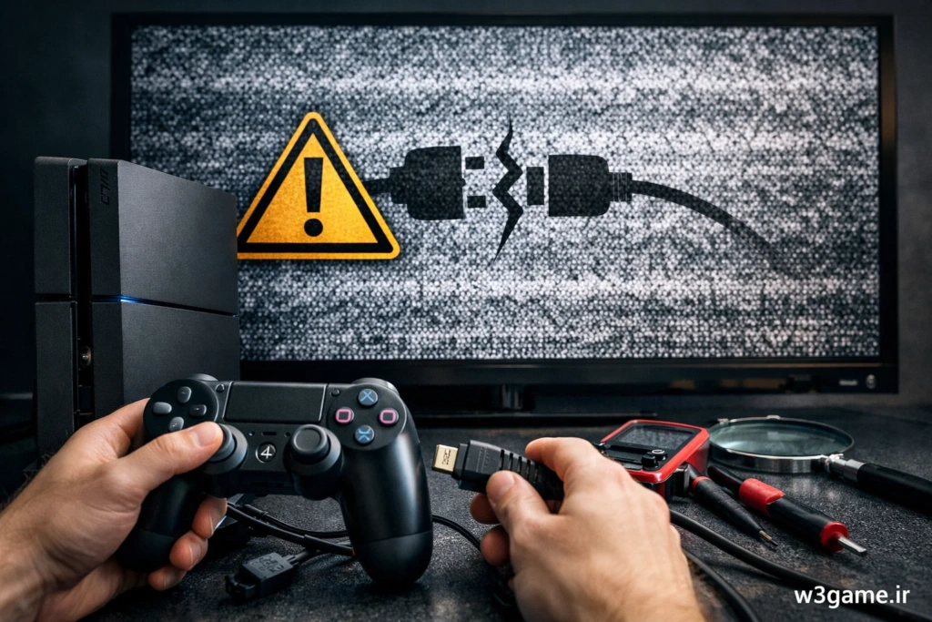 حل مشکل برفکی شدن تصویر PS4
