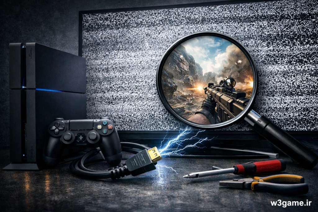 حل مشکل برفکی شدن تصویر PS4